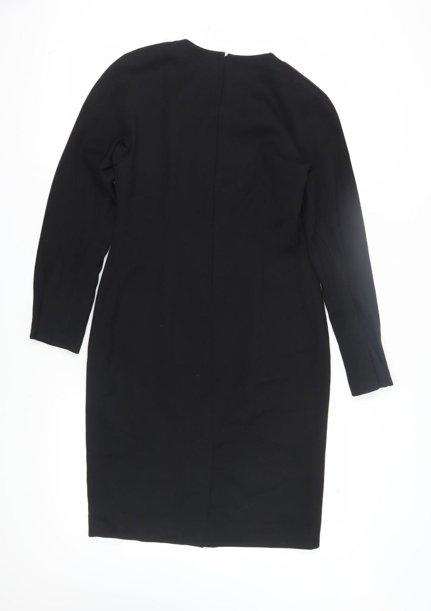 Gay Naffine Women's Black Wool Sheath Dress, Size 10