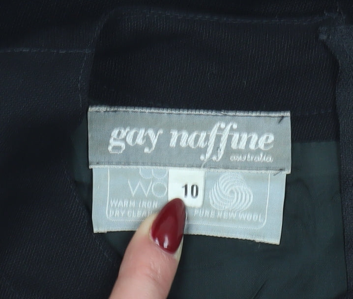 Gay Naffine Women's Black Wool Sheath Dress, Size 10