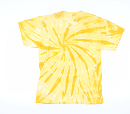 Port And Company Men's Yellow Tie-Dye T-Shirt M
