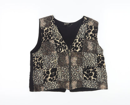 Revue Women's Multicoloured Animal Print Waistcoat M