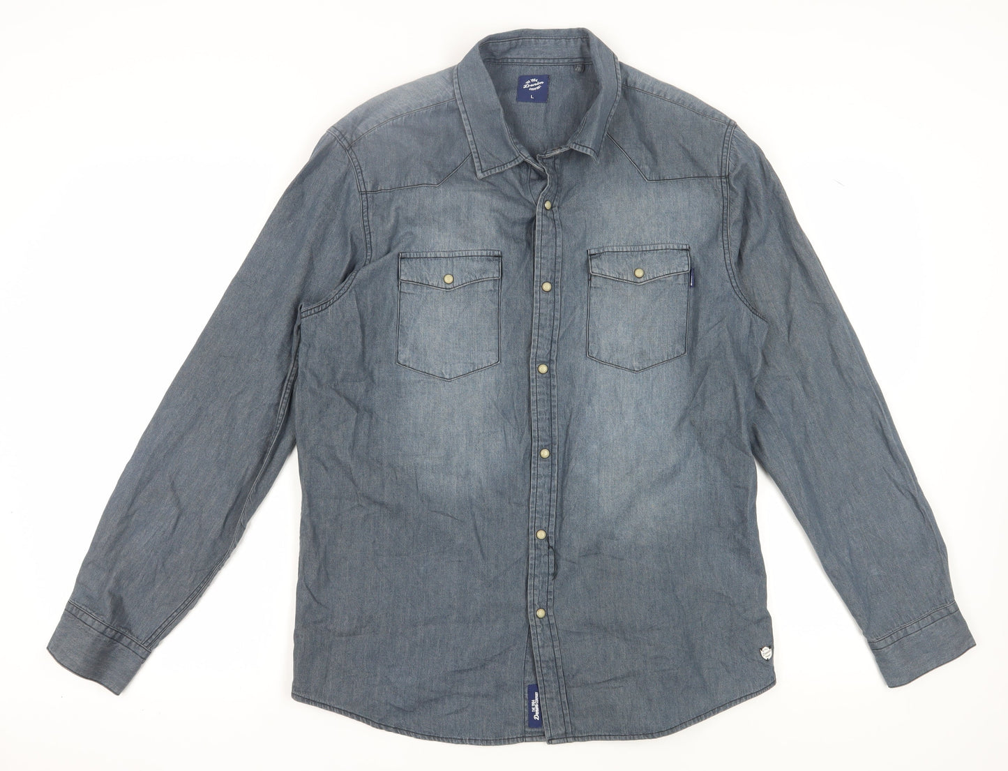 The 1964 Denim Company Men's Grey Denim Shirt L