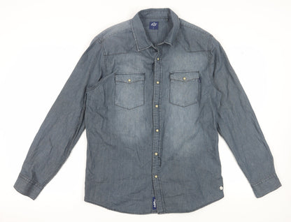 The 1964 Denim Company Men's Grey Denim Shirt L