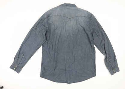 The 1964 Denim Company Men's Grey Denim Shirt L