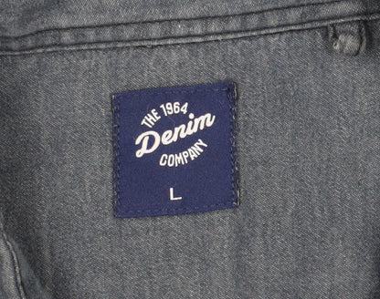 The 1964 Denim Company Men's Grey Denim Shirt L