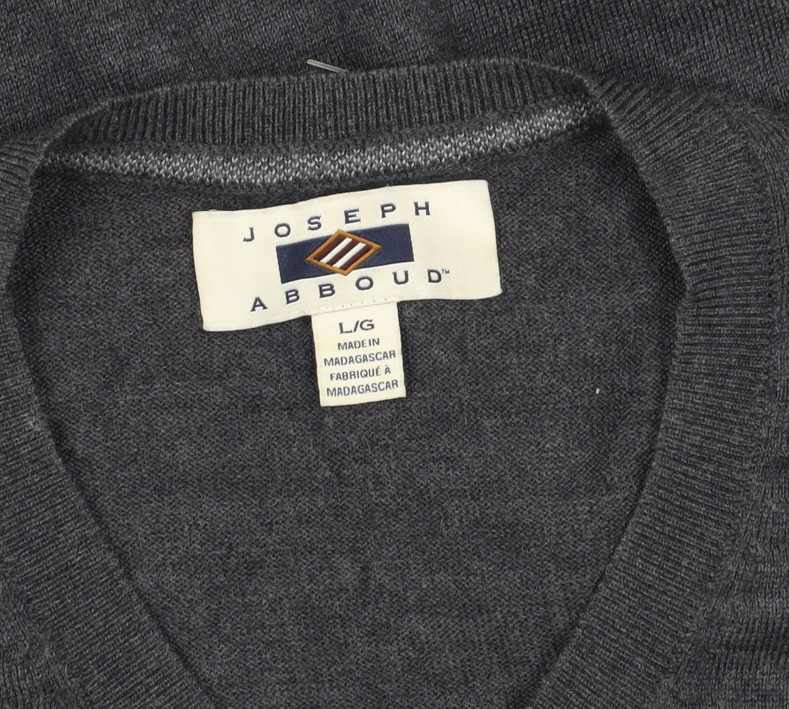 Joseph Abboud Men's Grey Wool Pullover Jumper L
