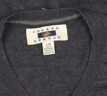 Joseph Abboud Men's Grey Wool Pullover Jumper L