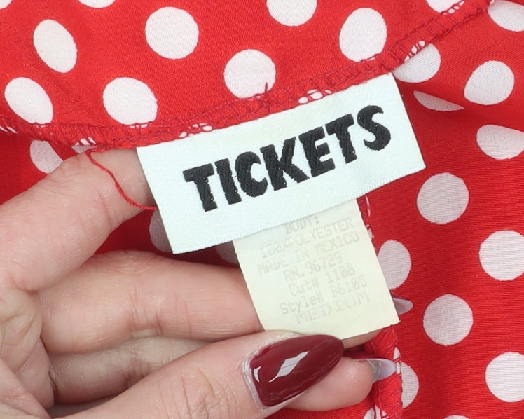 Tickets Women's Red Polka Dot Sleeveless Slip Dress