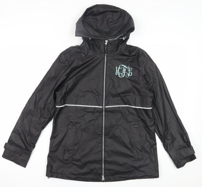 Unisex Adults UK Size M Charles River Apparel Black Rain Coat