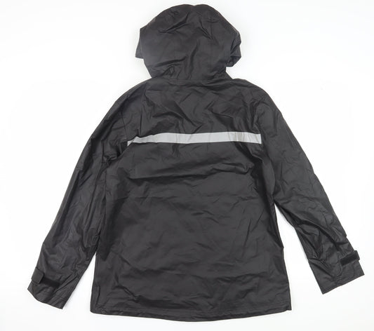 Unisex Adults UK Size M Charles River Apparel Black Rain Coat