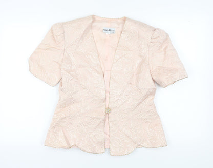 Karen Miller Women's Pink Paisley Suit Jacket, Size 12