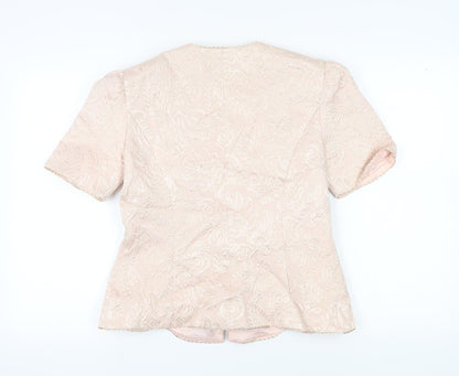 Karen Miller Women's Pink Paisley Suit Jacket, Size 12