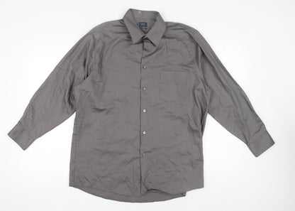 Arrow Men's Grey Classic Fit Long Sleeve Shirt