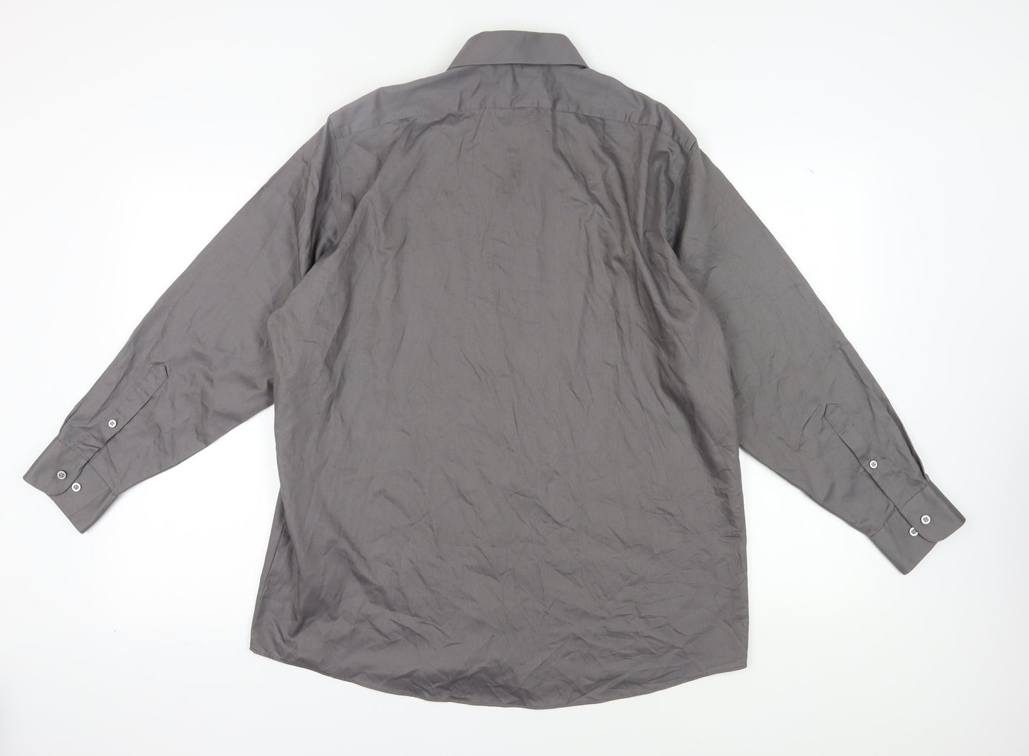 Arrow Men's Grey Classic Fit Long Sleeve Shirt