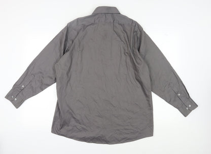 Arrow Men's Grey Classic Fit Long Sleeve Shirt