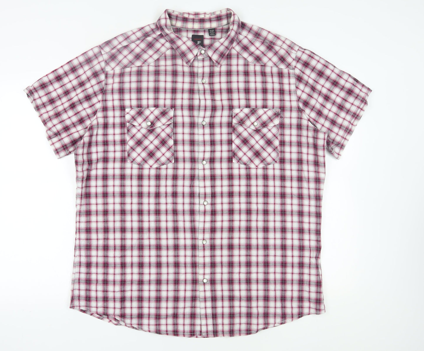 J. Ferrar Men's Multicoloured Plaid Shirt 2XL