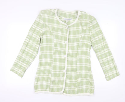 Allen Samo Women's Green Plaid Blazer Size 16