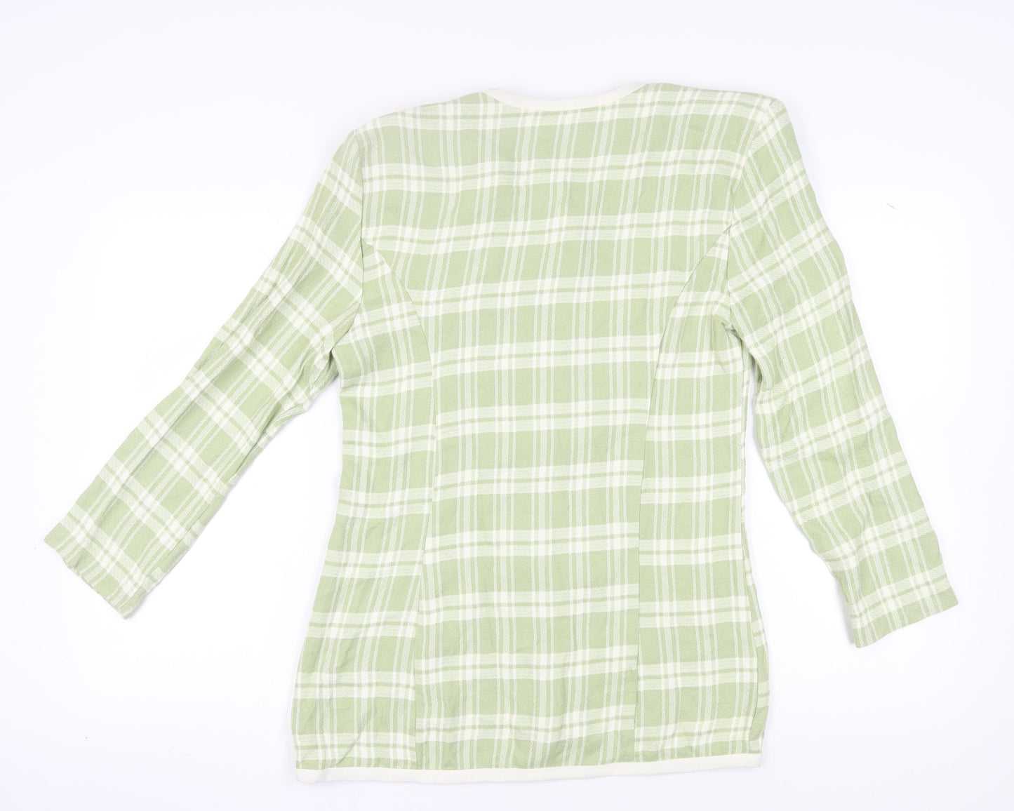 Allen Samo Women's Green Plaid Blazer Size 16