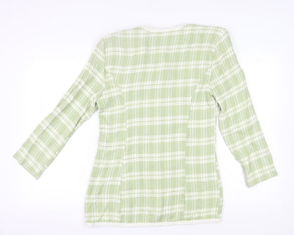 Allen Samo Women's Green Plaid Blazer Size 16