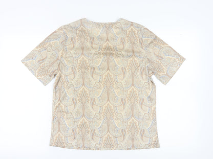 Blair Women's Beige Paisley T-Shirt Size 12