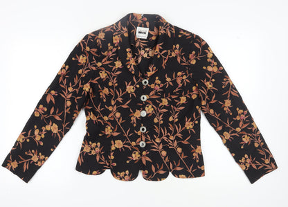 Leslie Fay Women's Black Floral Blouse, Size 10, Classic Style