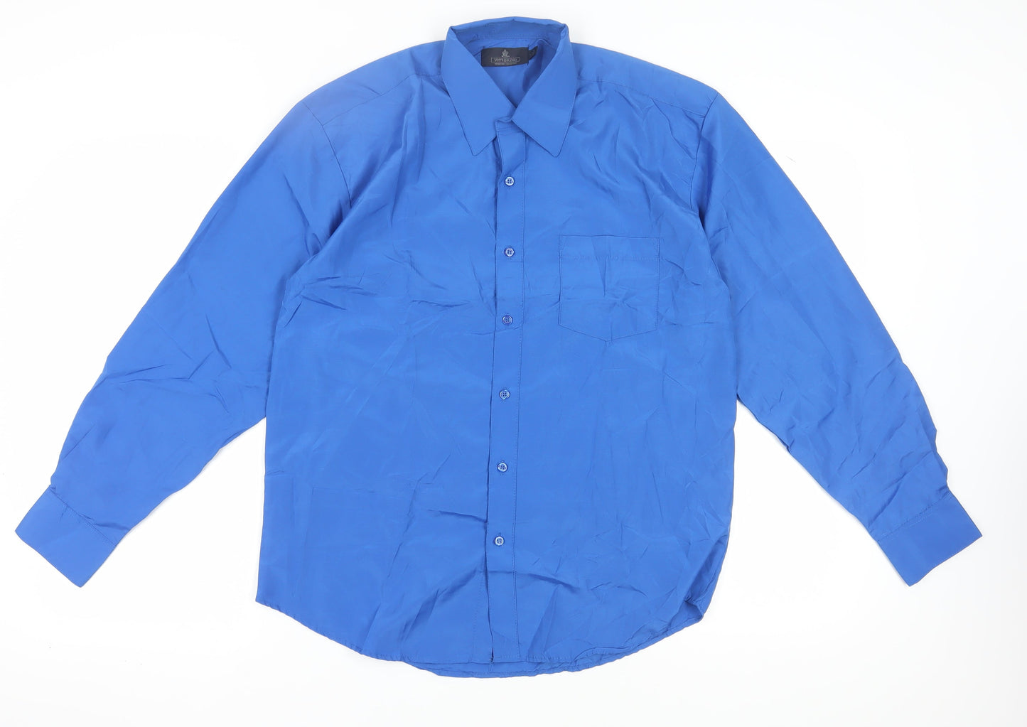Vittorino Men's Blue Regular Fit Long Sleeve Shirt