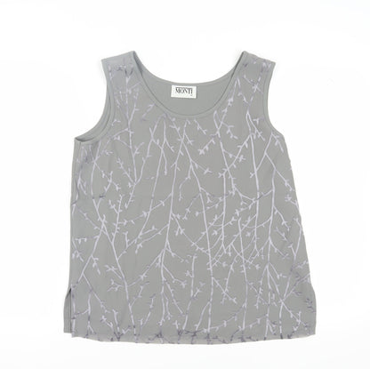Monti Women's Grey Tank Top Size 14 Sleeveless Casual