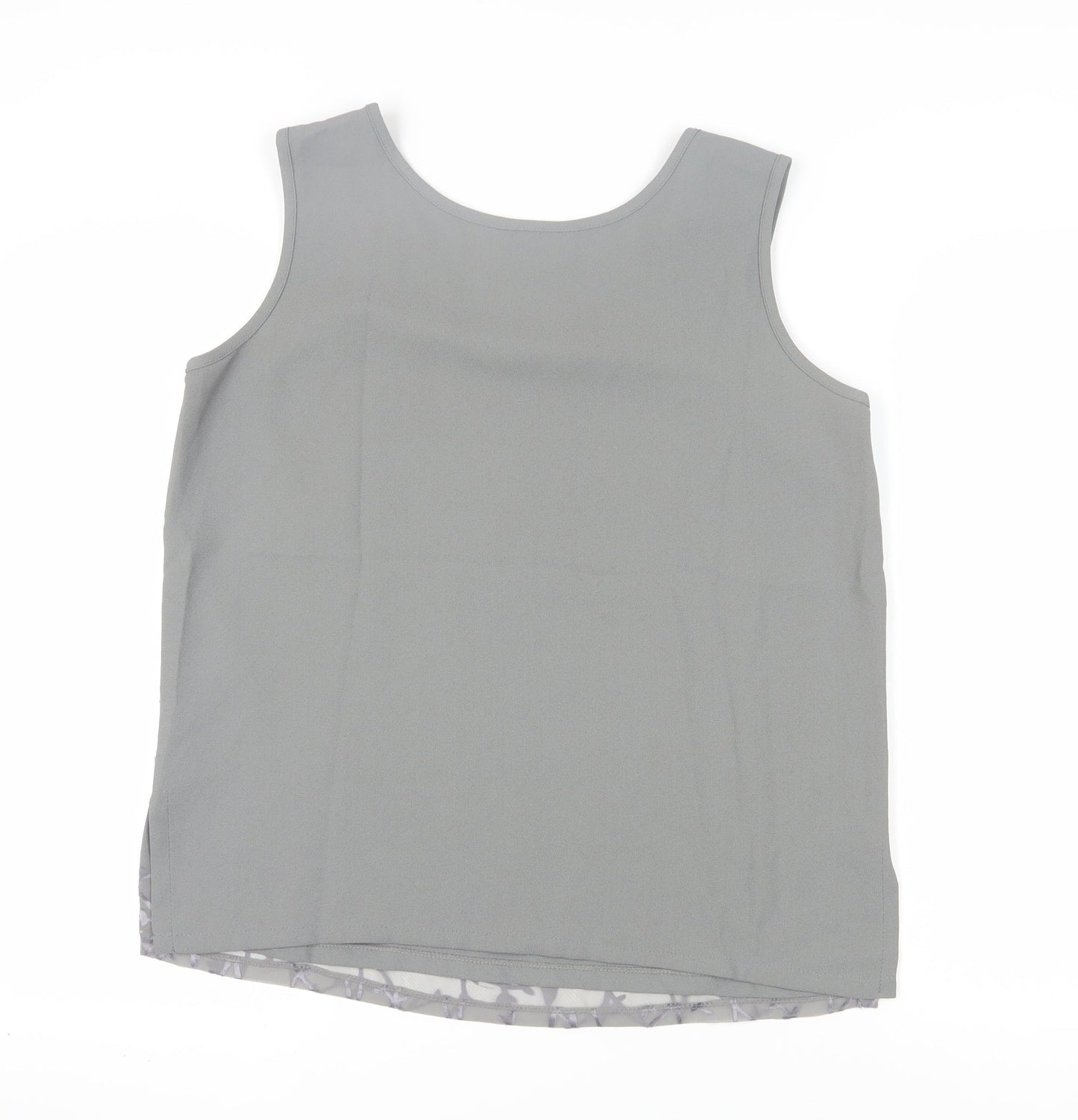 Monti Women's Grey Tank Top Size 14 Sleeveless Casual