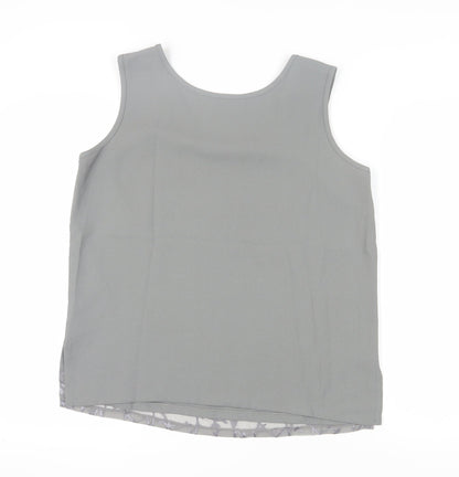 Monti Women's Grey Tank Top Size 14 Sleeveless Casual