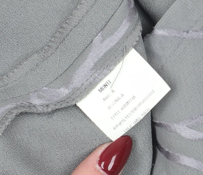 Monti Women's Grey Tank Top Size 14 Sleeveless Casual
