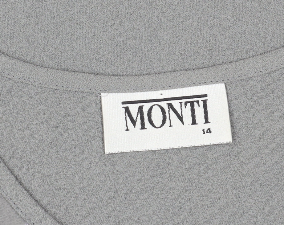 Monti Women's Grey Tank Top Size 14 Sleeveless Casual