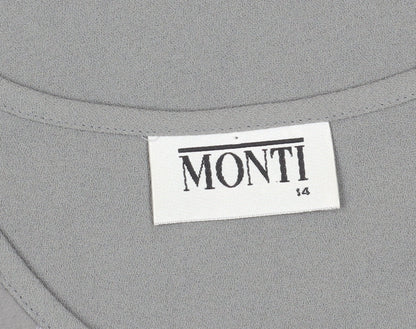 Monti Women's Grey Tank Top Size 14 Sleeveless Casual
