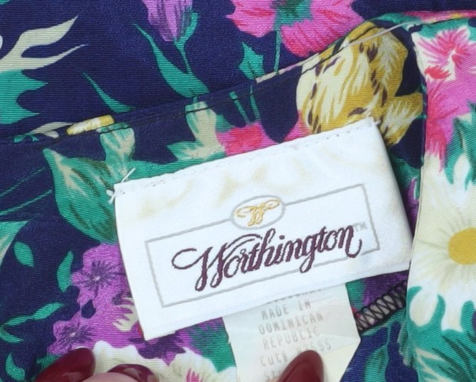 Worthington Women's Multicoloured Floral Blouse Size 6