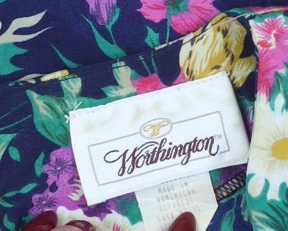 Worthington Women's Multicoloured Floral Blouse Size 6