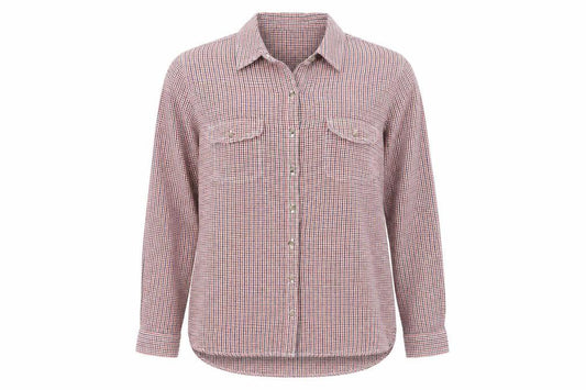 St. John's Bay Women's Red Check Button-Up Shirt, L