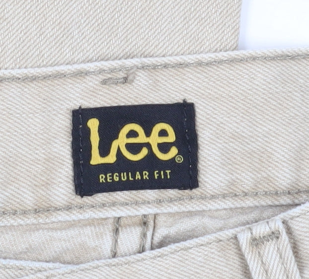 Lee Men's Beige Straight Jeans Size 33