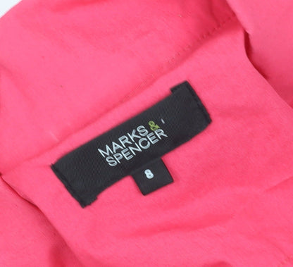 Womens UK Size 8 Marks and Spencer Pink Parka Coat