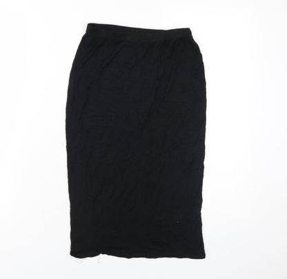 PrettyLittleThing Women's Black Midi Pencil Skirt Size 10