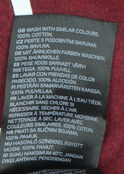 Mens UK Size M H&M Red  T-Shirt