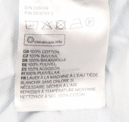 H&M Men's White Cotton Polo Shirt 2XL Short Sleeve