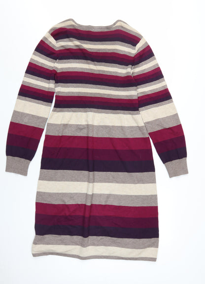 M&Co Women’s Multicoloured Striped Shift Dress L