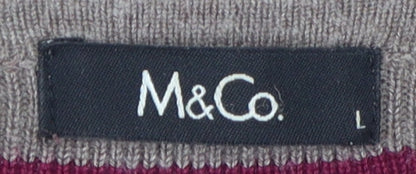M&Co Women’s Multicoloured Striped Shift Dress L