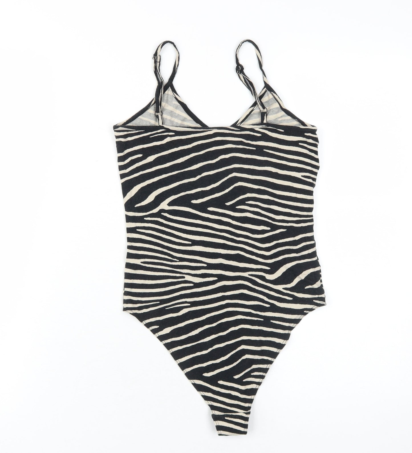 H&M Women's Black XS Animal Print Bodysuit