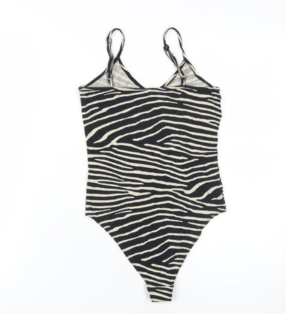 H&M Women's Black XS Animal Print Bodysuit