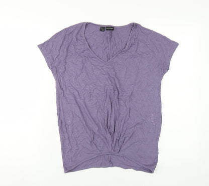 Womens UK Size XS Body Flirt Purple Basic T-Shirt