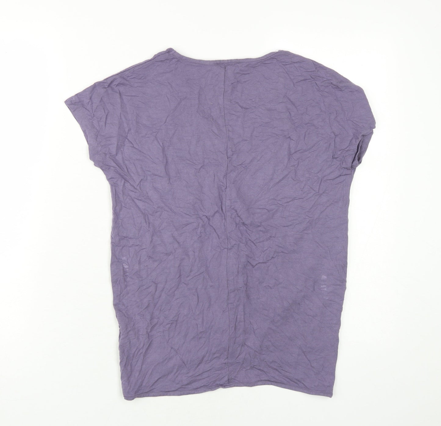 Womens UK Size XS Body Flirt Purple Basic T-Shirt