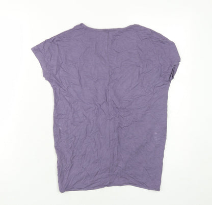 Womens UK Size XS Body Flirt Purple Basic T-Shirt