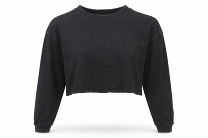Womens UK Size M Zara Black Cropped Jersey