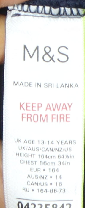 Marks and Spencer Boys Blue T-Shirt - 13-14 Years