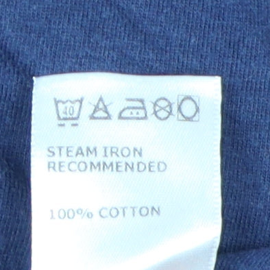 Marks and Spencer Men's Blue V-Neck T-Shirt, Size M