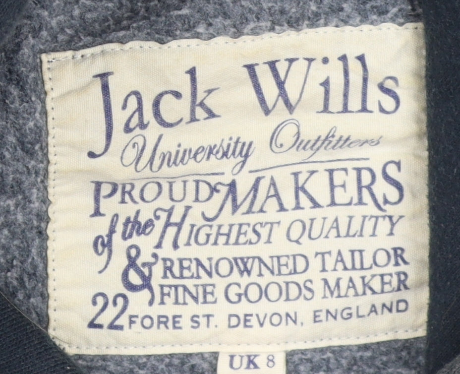 Womens UK Size 8 Jack Wills Black Pullover Hoodie